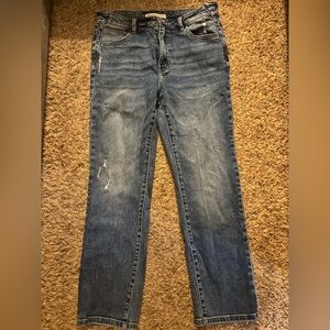 KanCan Women's Blue Straight Leg Jeans